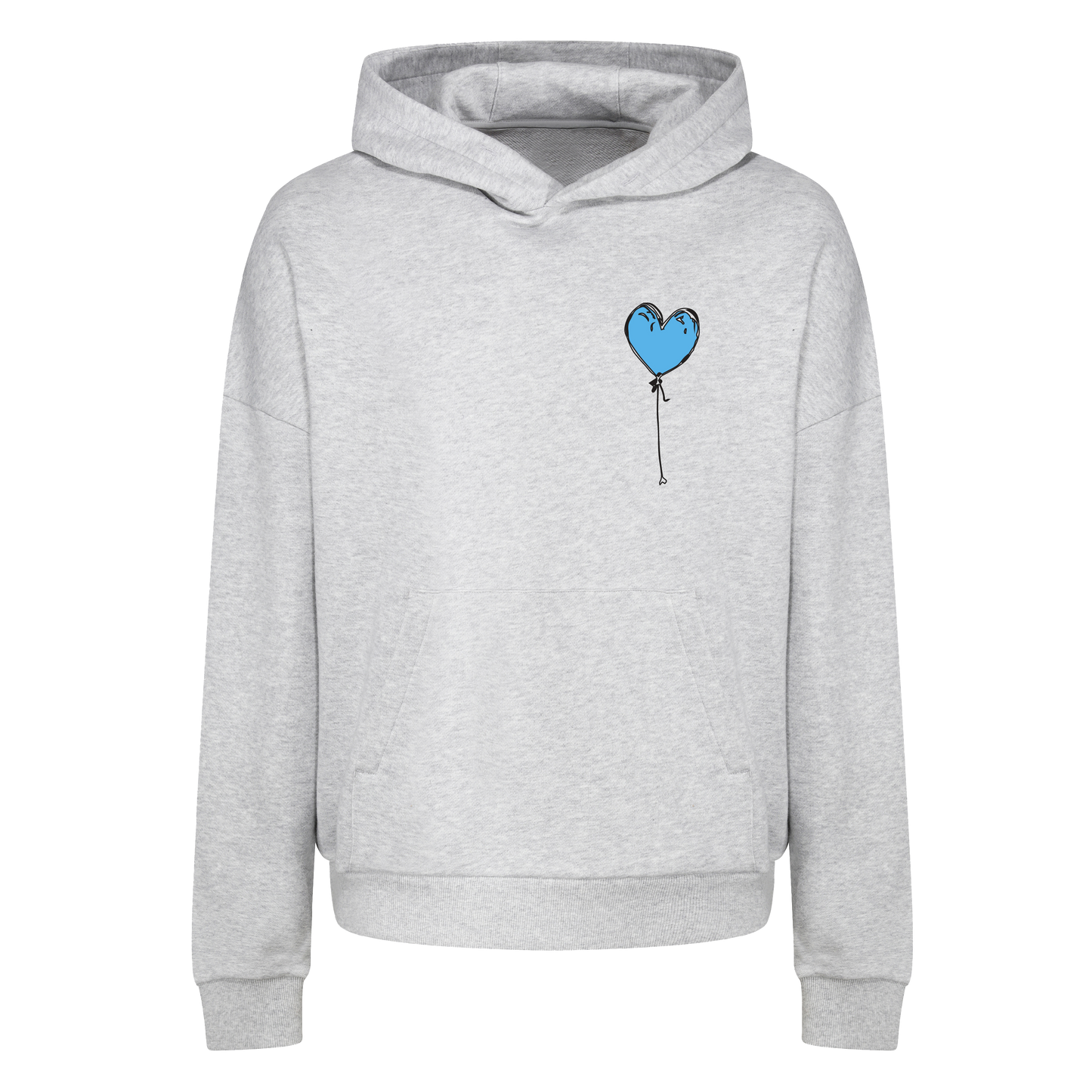 GREY HOODY BLUE LXNELY HEART
