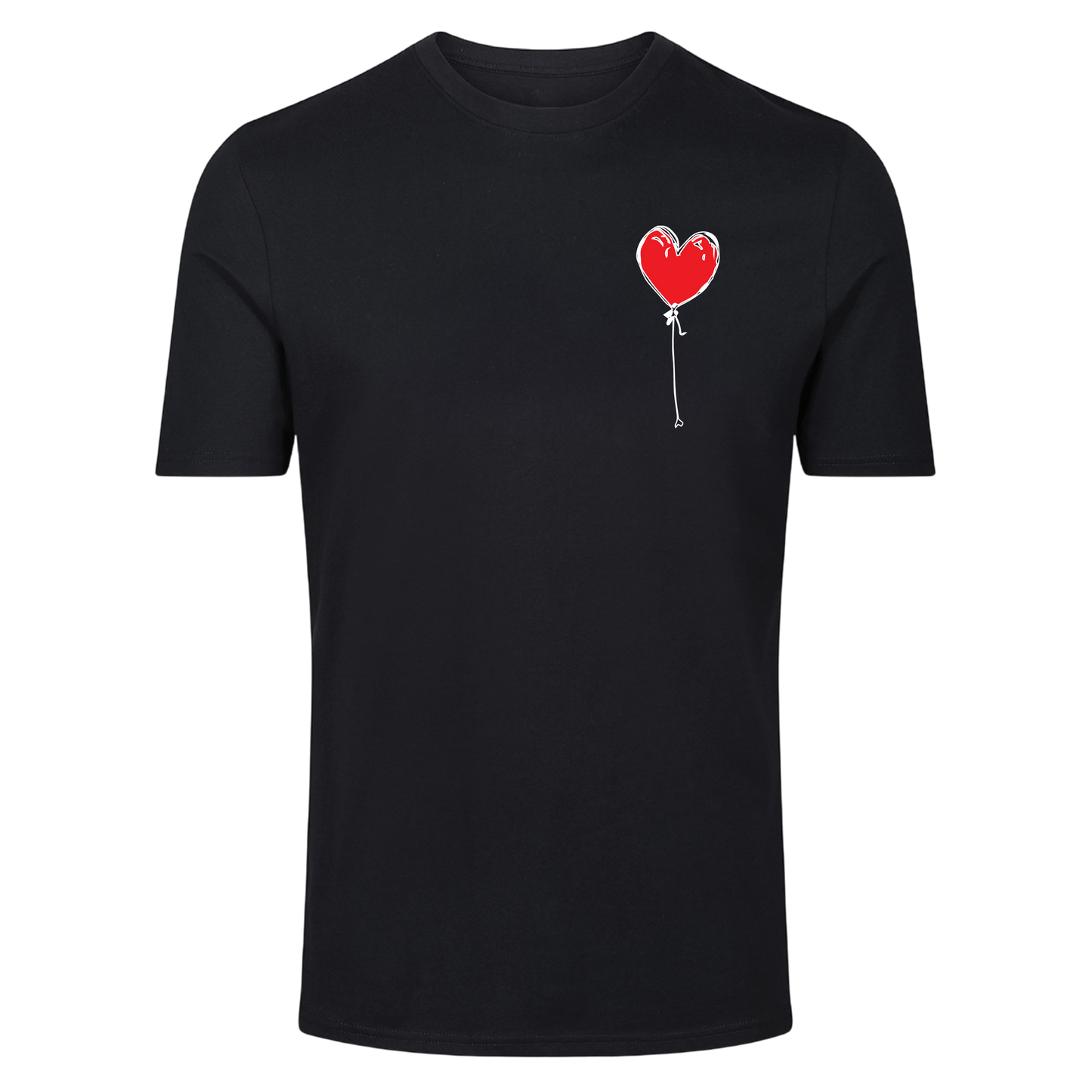 BLACK SLIM FIT TEE LXNELY HEART