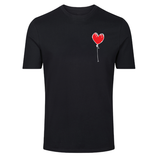 BLACK SLIM FIT TEE LXNELY HEART