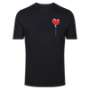 BLACK SLIM FIT TEE LXNELY HEART