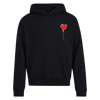BLACK RELAXED HOODY LXNELY HEART