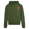 KHAKI RELAXED HOODY LXNELY HEART