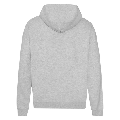 GREY RELAXED ZIP UP HOODY BLUE LXNELY HEART