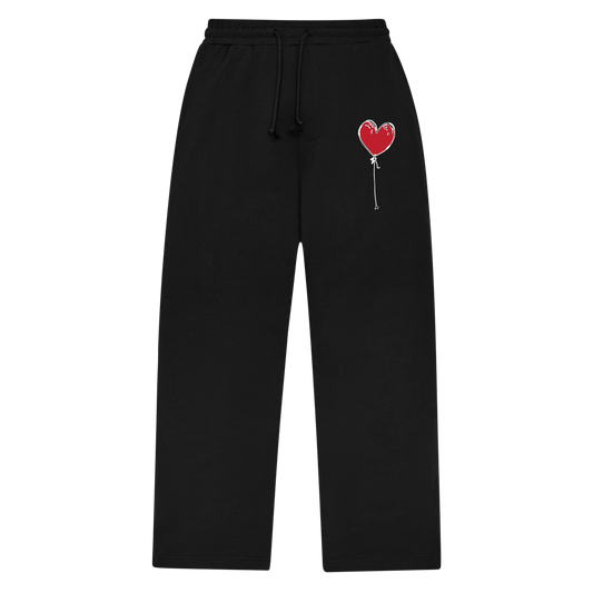 BLACK JOGGERS LXNELY HEART