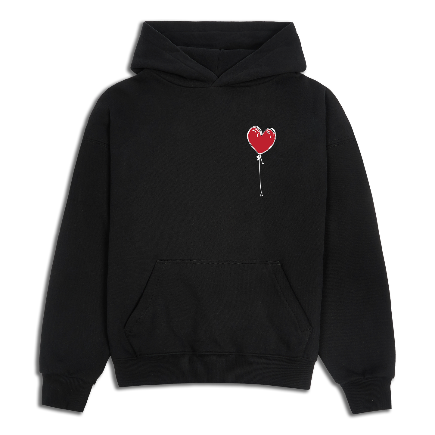 BLACK HOODY LXNELY HEART